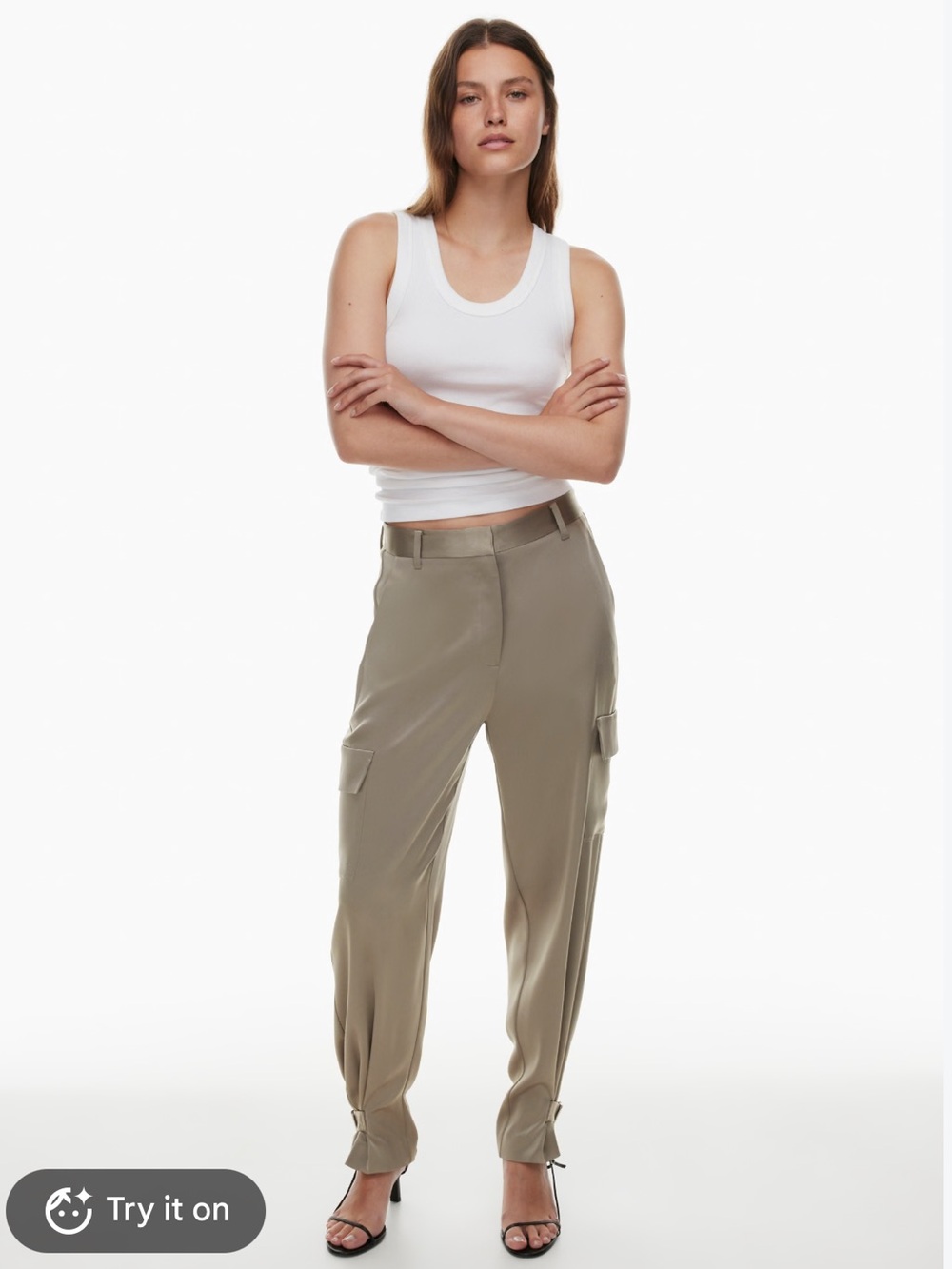 Express Super High Rise Ankle Cargo Pants